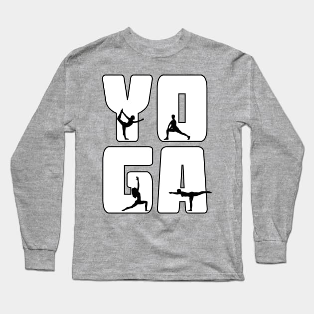 Yoga Poses Long Sleeve T-Shirt by Muzehack